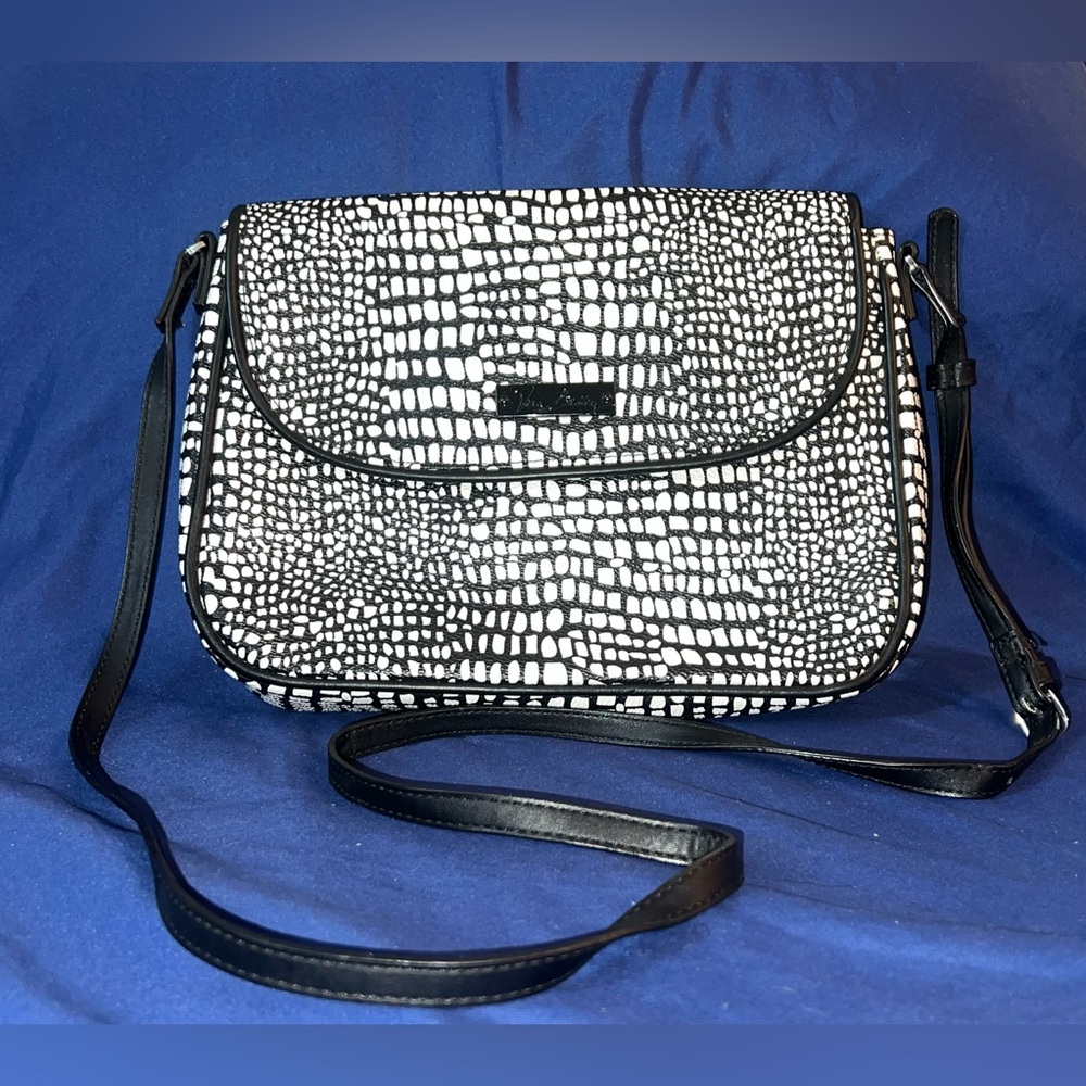 Vera Bradley Bags - Black and White Pattern Leather Crossbody Purse